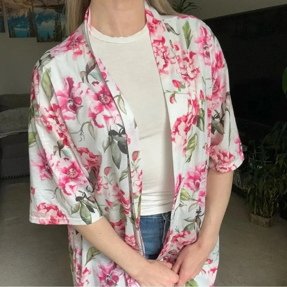 Show Me Your MuMu Floral Duster Cardigan One Size - Picture 3 of 6